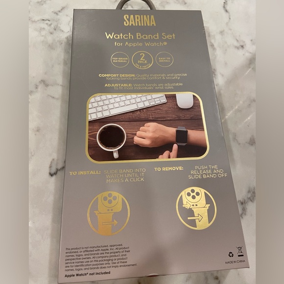 NWT! Apple watch band set of 2: Pink and lavender colors. New unopened box. - Picture 5 of 8